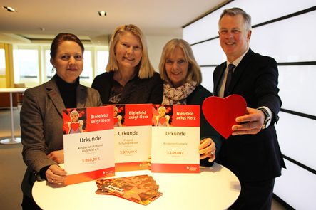 Bielefeld zeigt Herz - wir spenden 9.270 Euro für Kinder in Bielefeld
