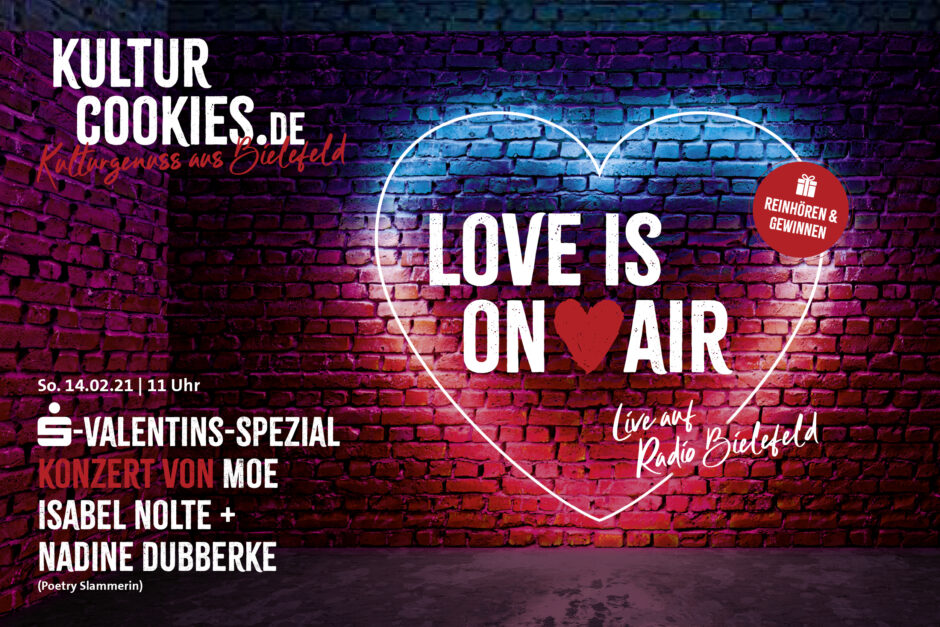Kulturcookie-Spezial zum Valentinstag live auf Radio Bielefeld